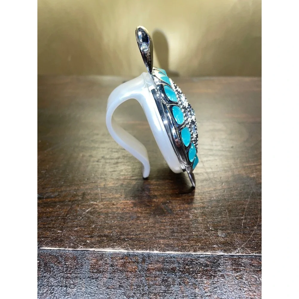 Bath & Bodyworks wallflowers plug Turquoise‎ Gem Accents Silver Tone Turtle